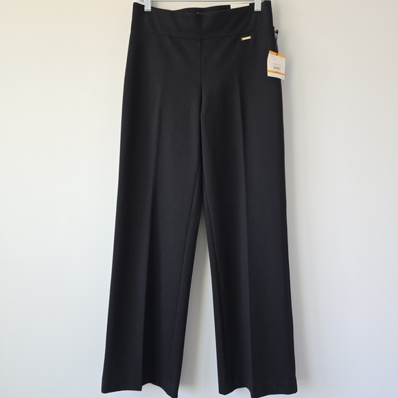 Anne Klein Wide Leg Pants Womens S Black Classic NWT